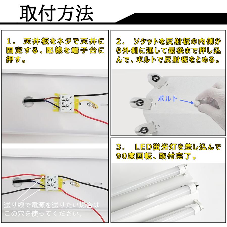 8/29迄！【Panasonic】LED照明器具3本  逆富士  2025年製 LED蛍光灯器具 LEDベースライト 逆富士 3灯 40W形 蛍光灯照明器具 天井