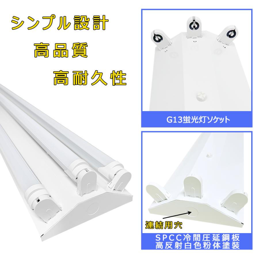 LED蛍光灯器具 LEDベースライト 逆富士 3灯 40W形 蛍光灯照明器具 天井