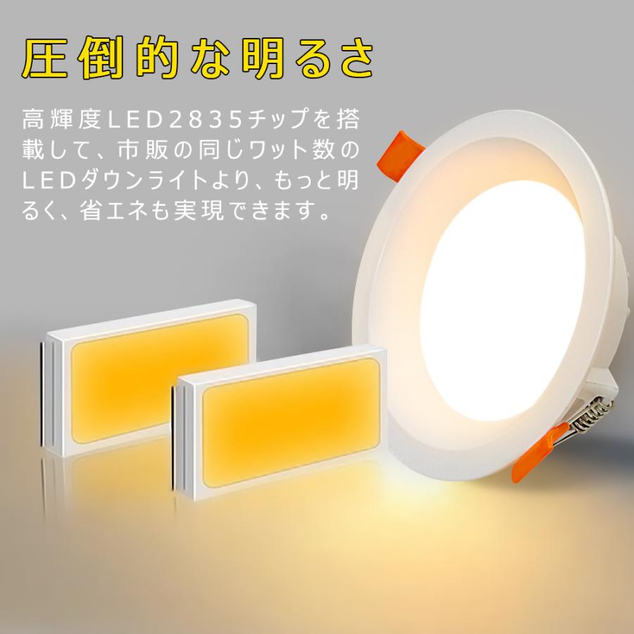 10個入り ダウンライト LEDダウンライト 75φ 100φ 125φ 150φ 埋め込み 