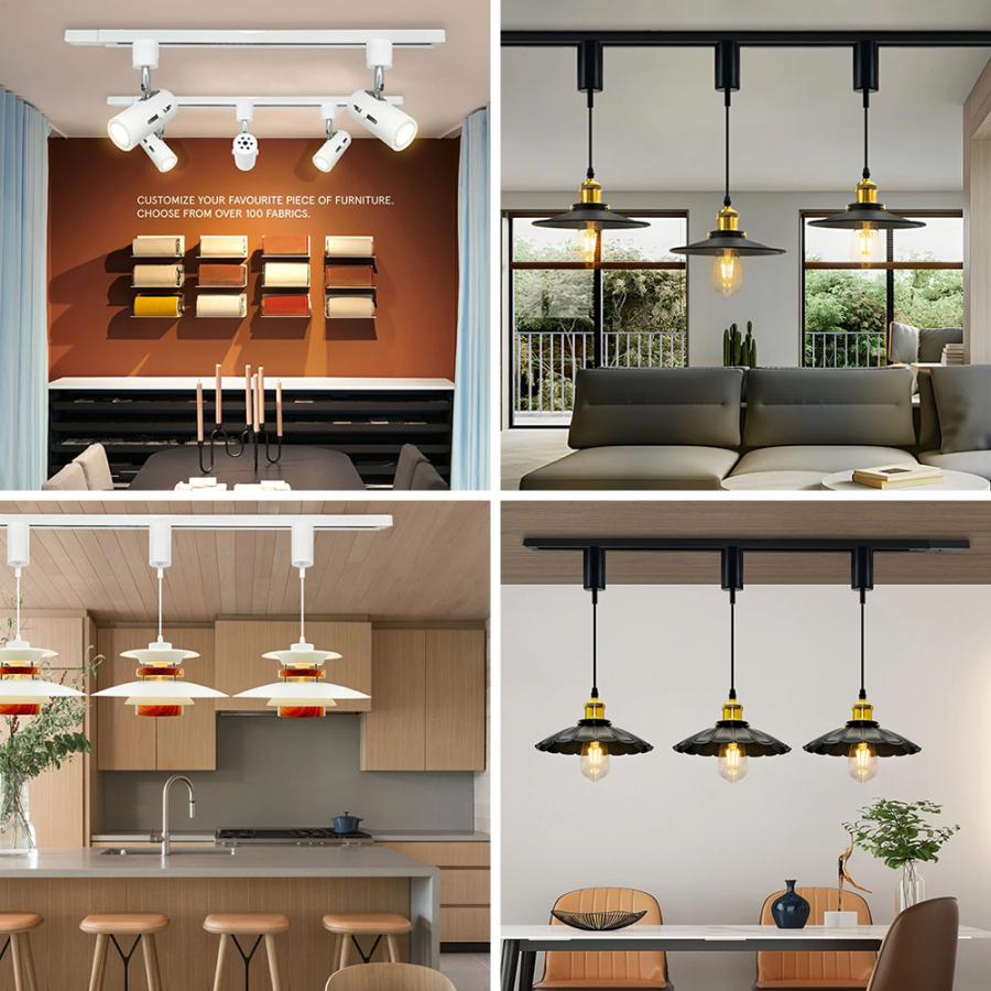 ダクトレール 0.5m 1m 1.2m 1.5m 配線ダクトレール ライティングバー