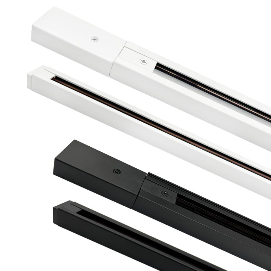 直結式 配線ダクトレール ダクトレール ライティングバー (黒, 1m