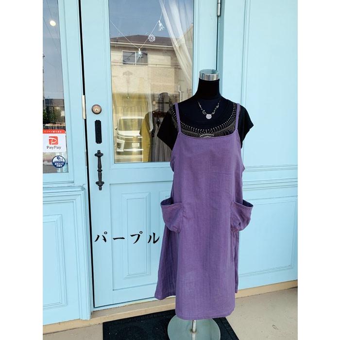 ダブルガーゼ 肩紐 エプロン ワンピース レディース ノースリーブ 綿ワンピース 大人 かわいい Ep22 Ecolecozyyahoo ショップ 通販 Yahoo ショッピング