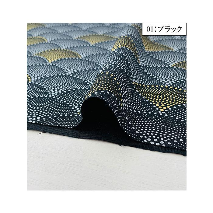 数量10から】綿和柄 生地 鮫青海波 波模様 浴衣 巾着袋 インテリア