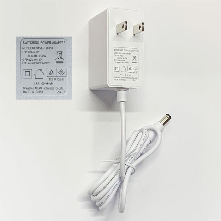 変圧 電源アダプター DC12V 1.5A 直流 LEDテープライト用 AC100V→DC12V変換 変圧器 日本規格PSE メール便送料無料 [12V-1A5] | ブランド登録なし | 01