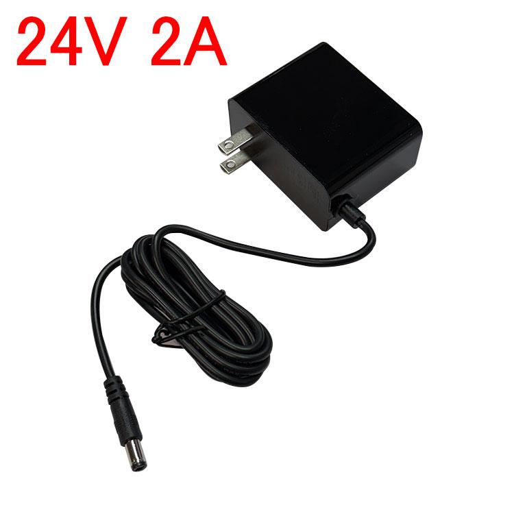 変圧器 直流DC24V 2A 電源アダプター LEDテープライト用 AC100V→DC24V変換 日本規格PSE [24V-2A] | ブランド登録なし