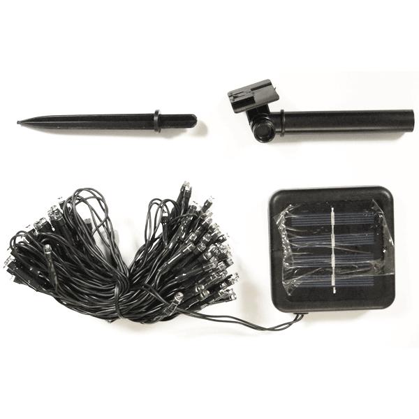 電気代ゼロ 防滴 ソーラーパネル充電式 LEDイルミネーションライト 200球 ブルー メール便限定送料無料 B-20 | ブランド登録なし | 01