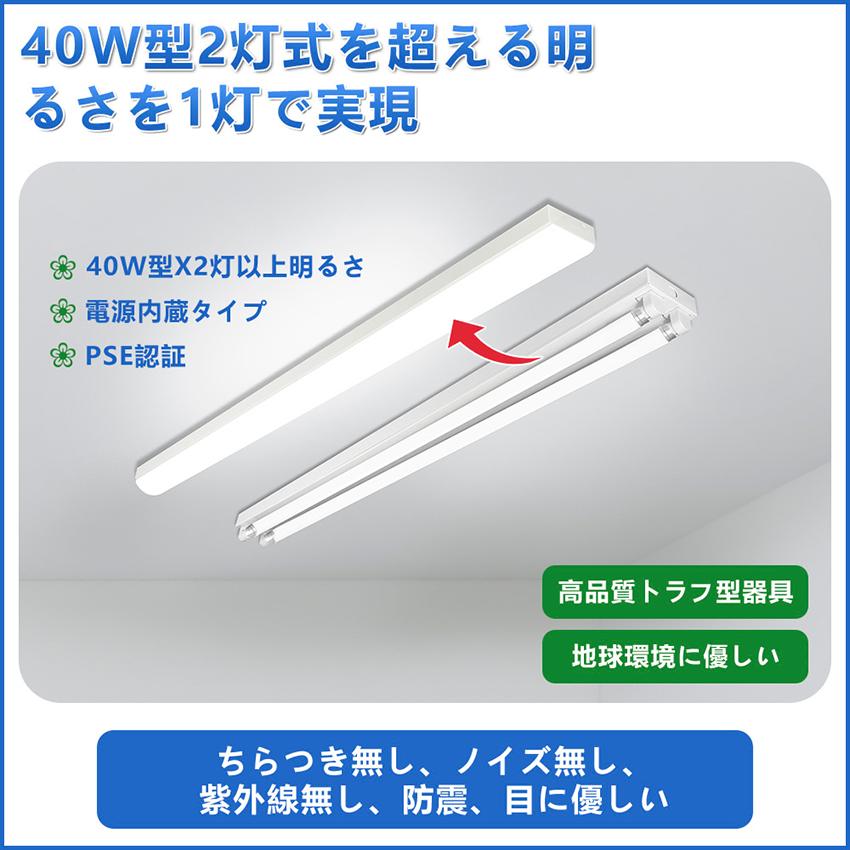 慧光（エコウ） LED蛍光灯 トラフ型 LEDベースライト 器具一体型