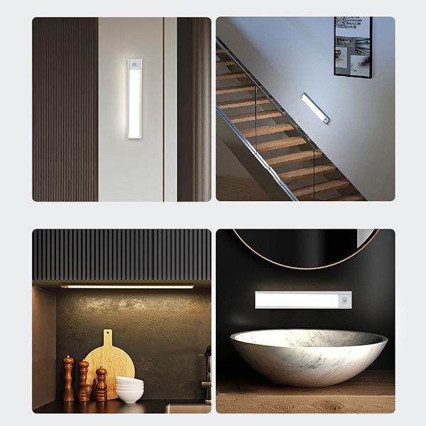 LEDセンサーライト 防災 非常灯 20cm〜80cm タイプ選択 人感 調光 薄型 USB充電式 LEDバーライト フットライト 足元灯  HWXD | ブランド登録なし | 08