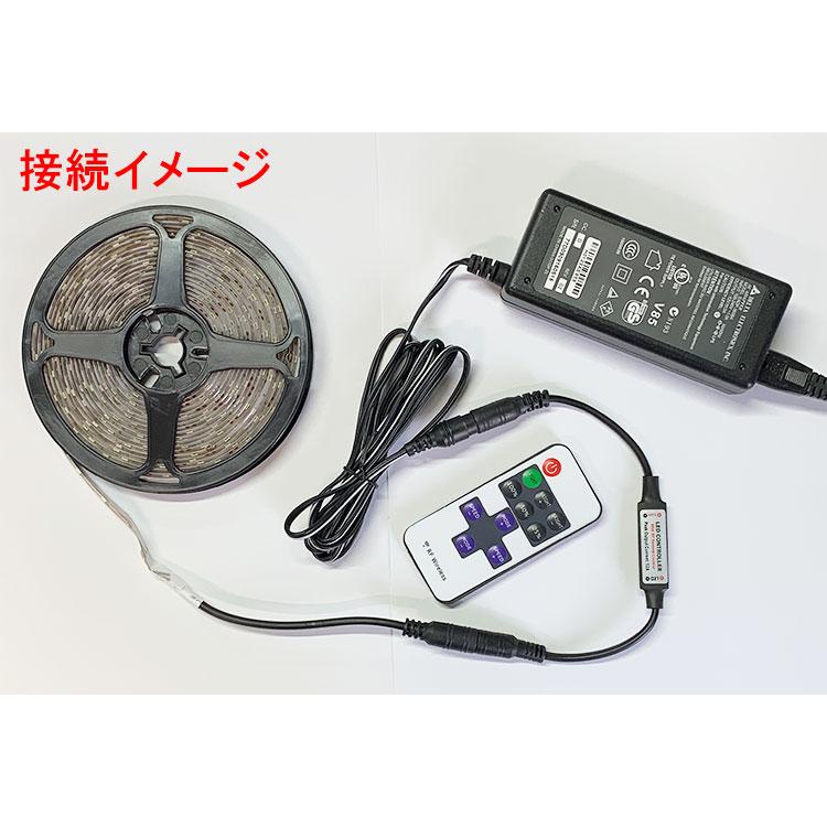 LEDテープライトコントローラ リモコン付 12V用 単色LEDテープライト用 調光/点滅/オンオフ LEDイルミネーション メール便送料無料 RF-3528-ctrl | ブランド登録なし | 03
