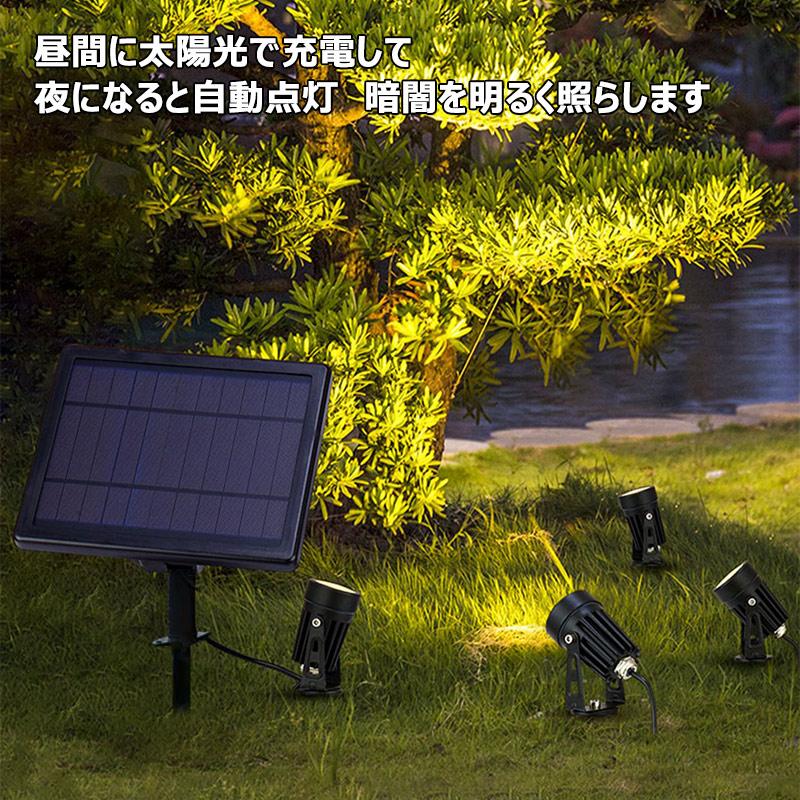 ソーラーガーデンライト LEDソーラーライト 埋め込み式 灯数選択 スポットライト ソーラー庭園灯 明るい ポールライト 自動点灯 工事不要 防水 外灯 BM-XT-X | ブランド登録なし | 01