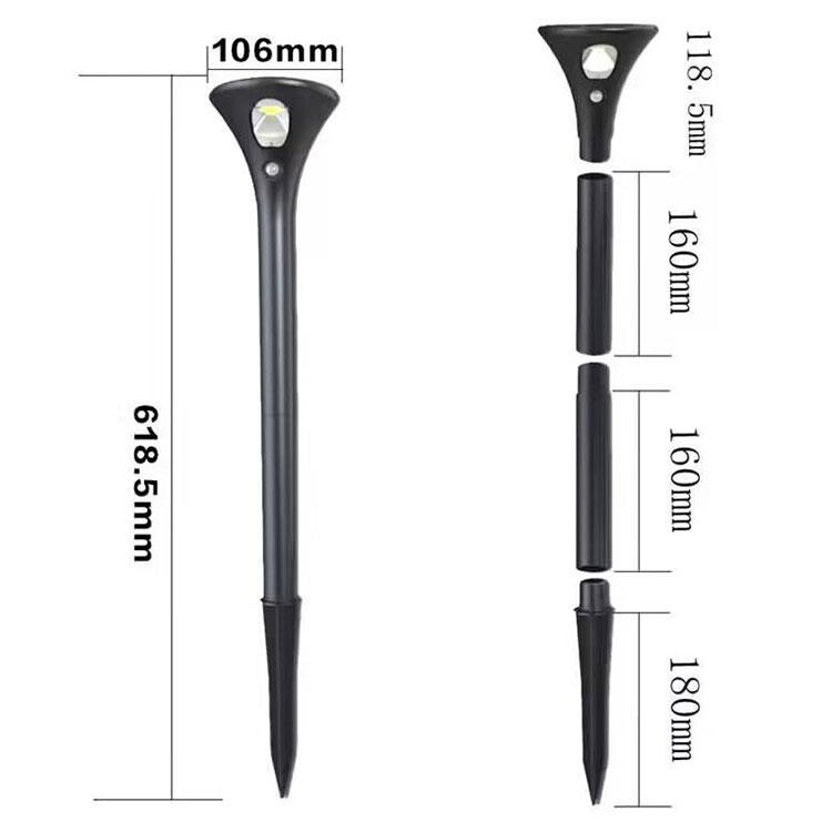 LEDソーラーライト 2個セット 人感センサー式 ポールライト 暗くなると自動点灯 庭園灯 ガーデンライト 防水 防犯 SGL-SS-2set | ブランド登録なし | 06