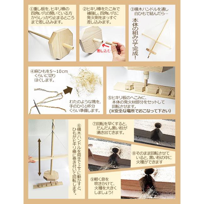 工作キット 火をつくる 原始体験 火おこし器 野外活動 サバイバル体験キット 夏休み 工作 自由研究 キット 小学生 自由工作 手作り 冬休み 2440 小学生の文具 学用品販売店 通販 Yahoo ショッピング