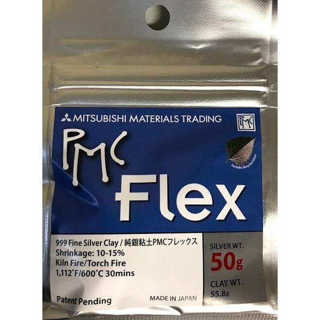 純銀粘土 PMC Flex ５０ｇ 銀粘土 シルバークレイ シルバー粘土 純銀 素材  ネコポス｜ecolekyouzai