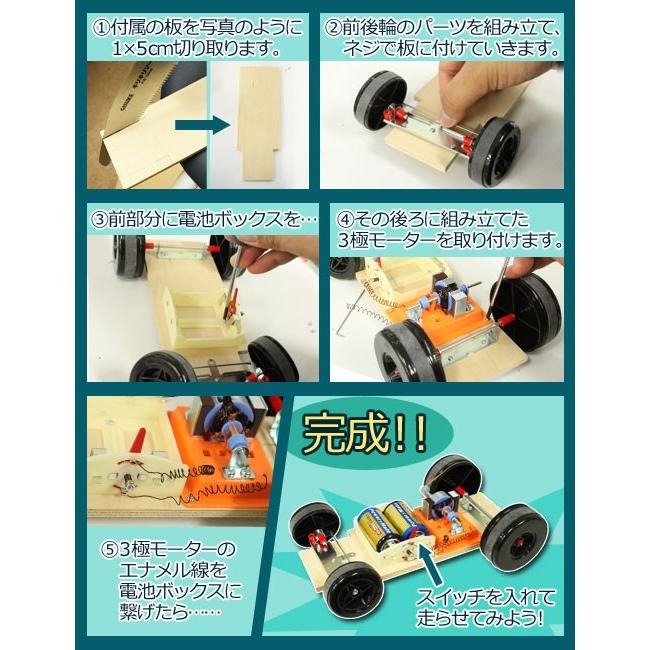 自動車工作セットｂ ３極モーター付 自作モーターで走るクルマが作れる理科実験キット 小学生の文具 学用品販売店 通販 Yahoo ショッピング