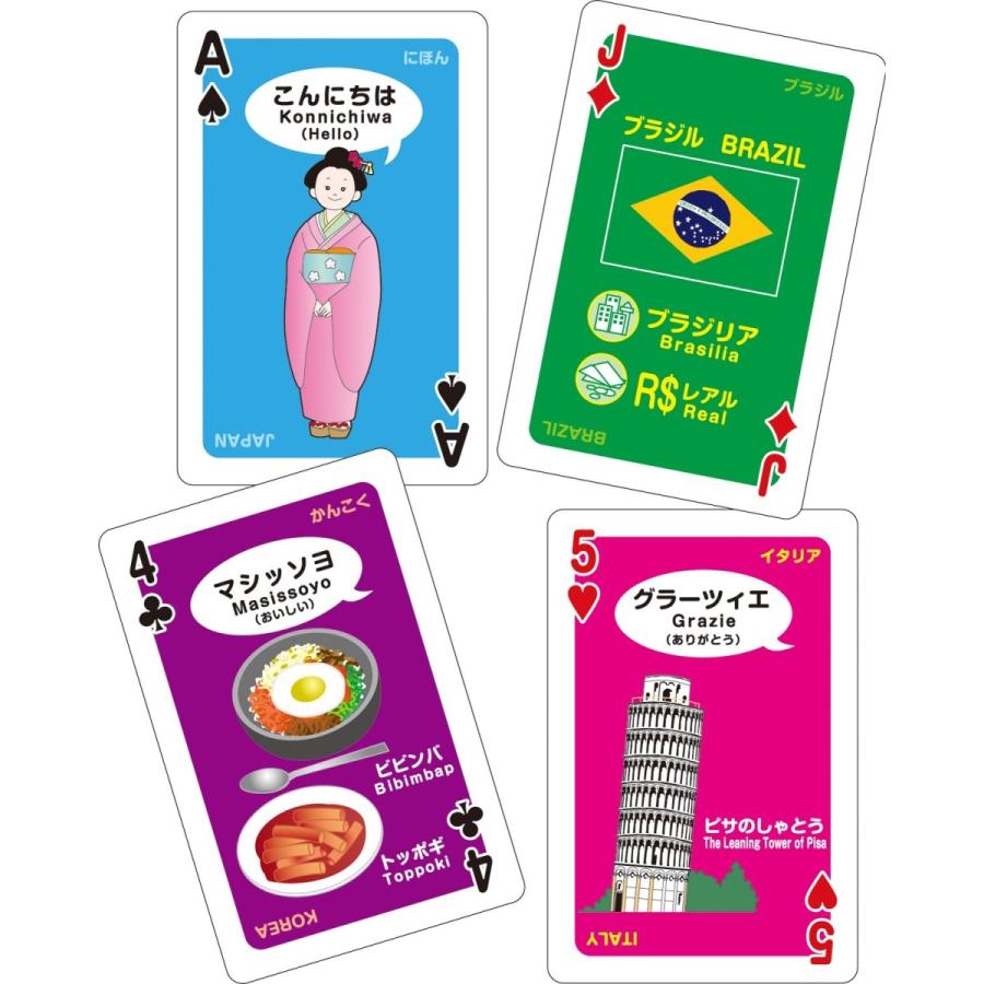 世界のいろいろトランプ 知育 社会 地理 中学生 小学生 地図 １３か国 言葉 通貨 首都 7914 小学生の文具 学用品販売店 通販 Yahoo ショッピング