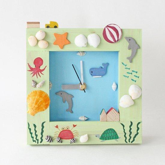 買い誠実 工作キット うみのとけい 手作り掛け時計 夏休み 工作 セット