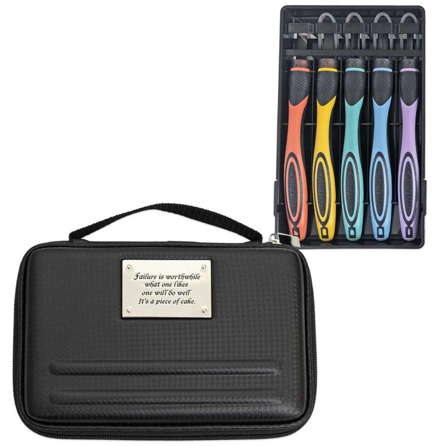 彫刻刀セット プレシャス 2WAY GRIP彫刻刀 安全ガード付き 義春刃物