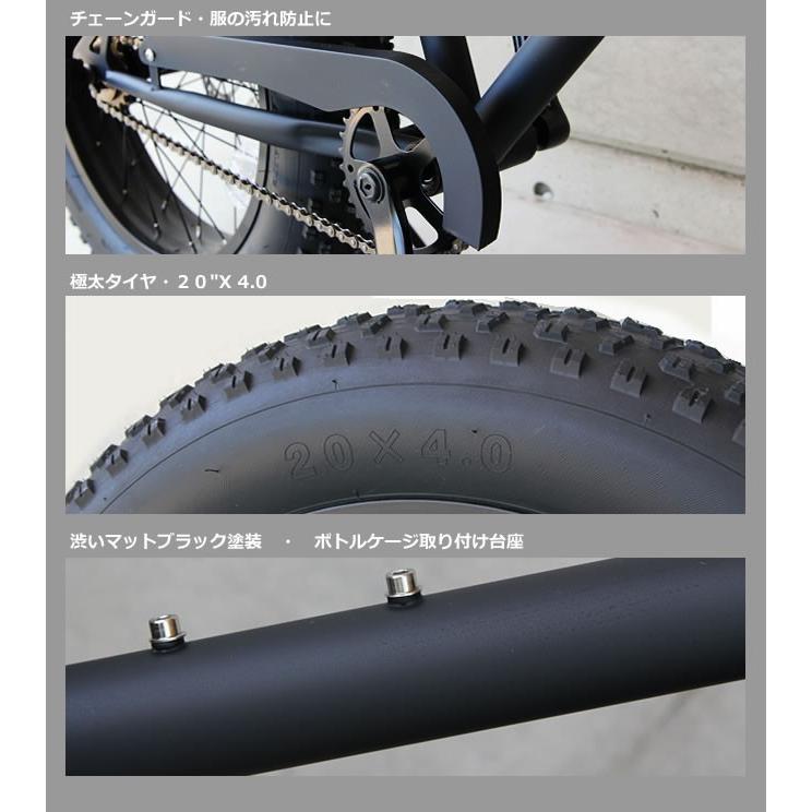 【送料無料】ファットバイク ビーチクルーザー 自転車　20インチ FATBIKE ファットバイク　BMXスタイル｜ecolife-araisk2011｜12