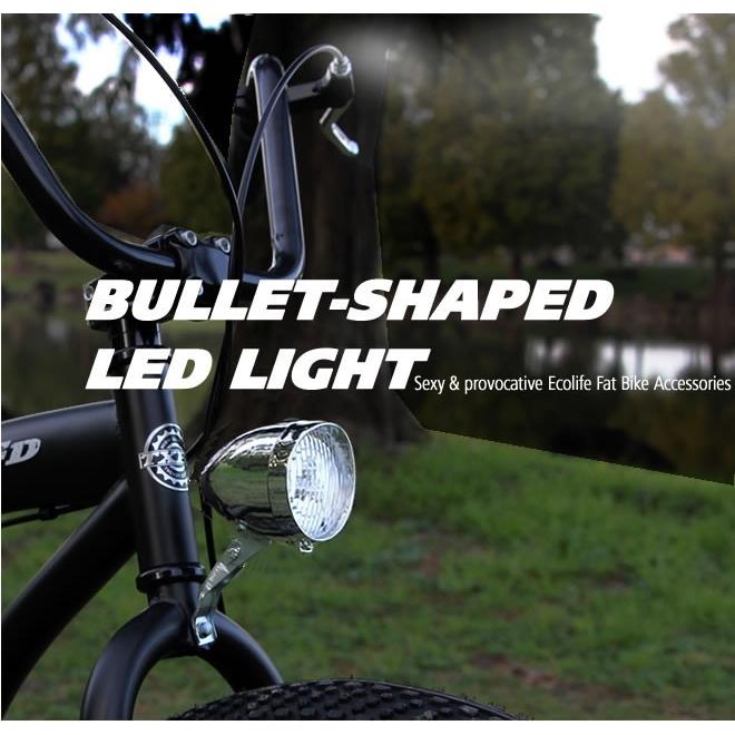自転車 砲弾型ライト LEDライト フロント用ライト 送料無料 : ECOLIFE