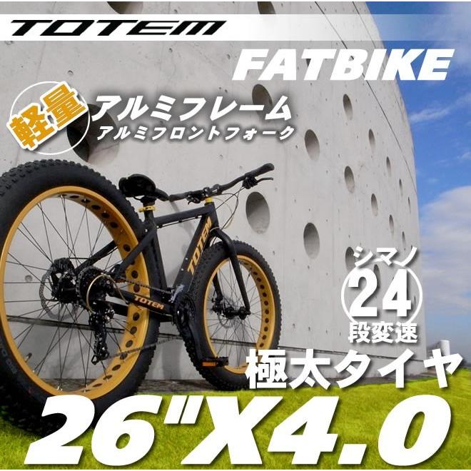 ファットバイク ビーチクルーザー 自転車 26インチ FATBIKE シマノ24段 ...