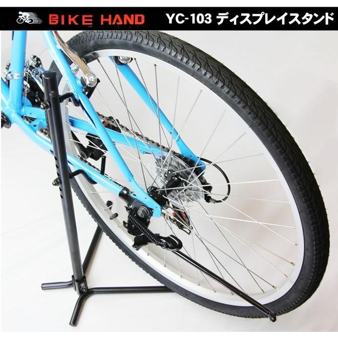 BIKE HAND 自転車メンテナンススタンド シルバー/ブラック 絶対安定自転車スタンド】【据え置き】【業務用クオリティ