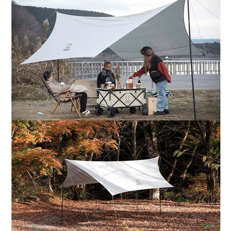 品多くS'more(スモア) A-Base tent ヘキサタープ 1~3人 タープテント Tarp ポリエステルタープ 330 290×330c  タープ、テント設営用品