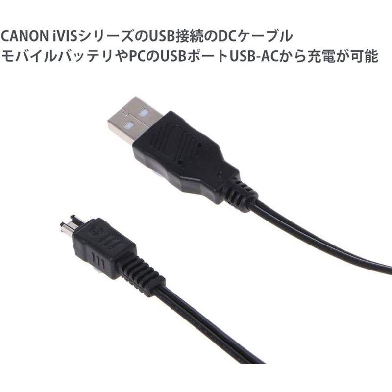 オーディオファン USBケーブル iVIS用 USB電源供給ケーブル CA-110 Canonカメラ ビデオカメラ 充電専用 ケーブル 約1｜ecolife-market｜02