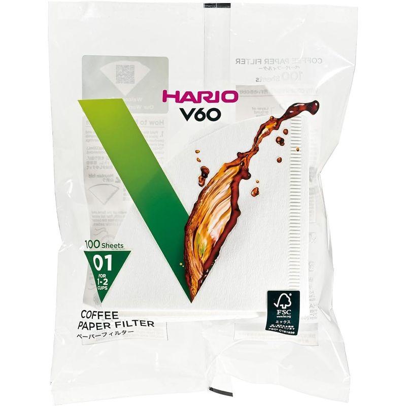 HARIO(ハリオ) V60ペーパーフィルター01W ホワイト 1~2杯用 100枚入り 日本製 VCF-01-100W｜ecolife-market｜03