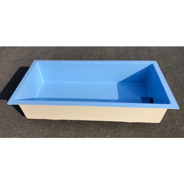 【値下げ⭕️】 FRP水槽　鑑賞用　足湯　露天風呂　500リットル　180cm×80cm×40ｃｍ 西濃運輸営業所止め 【MY9138438448】(32108円)