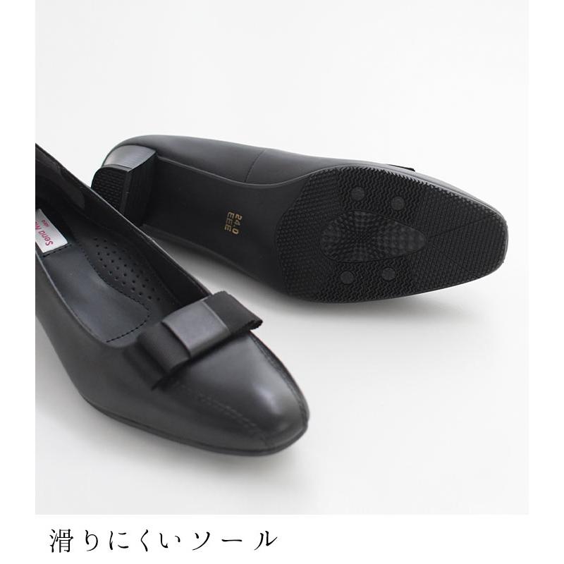 2,222円OFFクーポンあり パンプス 3E レディース オケージョン 本革 ローヒール 太ヒール 幅広 甲高 本革 楽ちん 歩きやすい 22.0〜24.5cm 25AW0919R, |  | 10