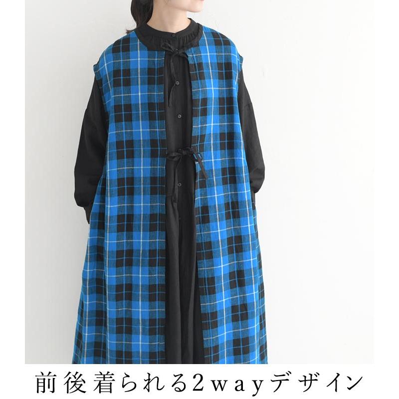 めーたん様プレゼント タータンチェック シャツ チュニック ブラウス スモッグ トップス 青 めーたん様プレゼント タータンチェック シャツ チュニック ブラウス