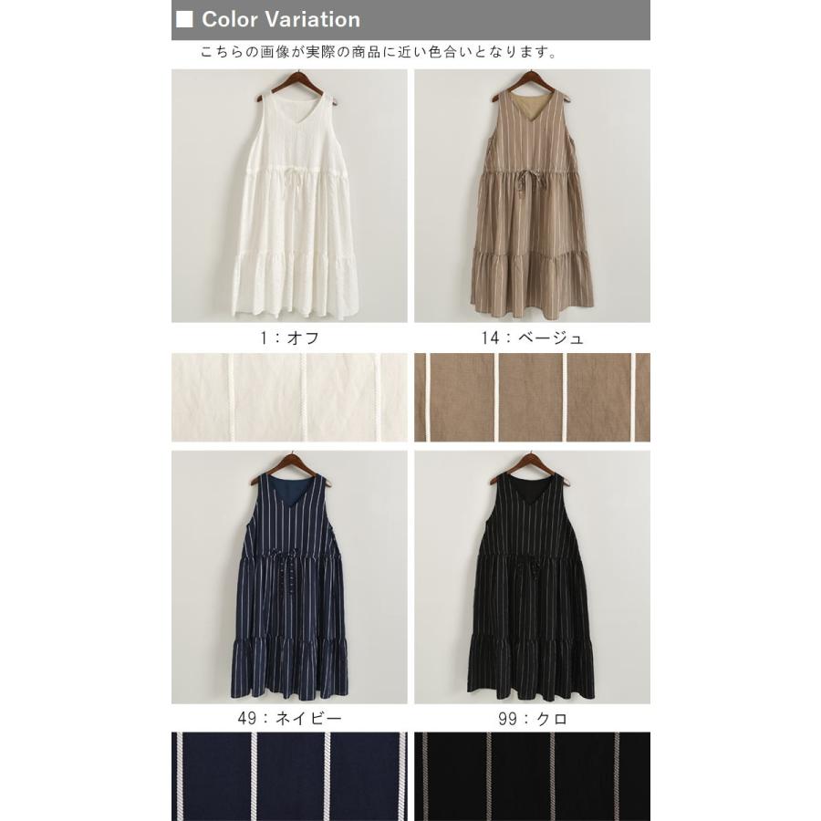 セール ワンピース ドビーストライプ ティアード ノースリーブワンピース 綿混 春 夏 レディース 19ss0628 X03 母の日 ギフト Q3 9169c Ecoloco 通販 Yahoo ショッピング
