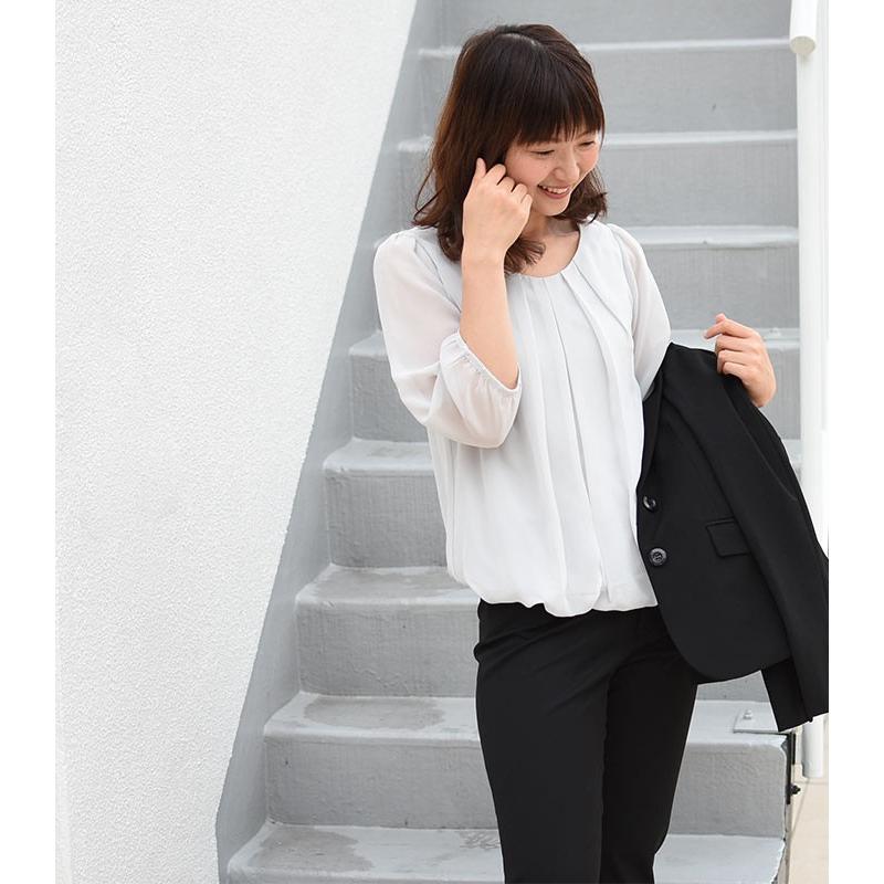 メール便可 入学式 服装 ママ フォーマル ブラウス バルーン袖