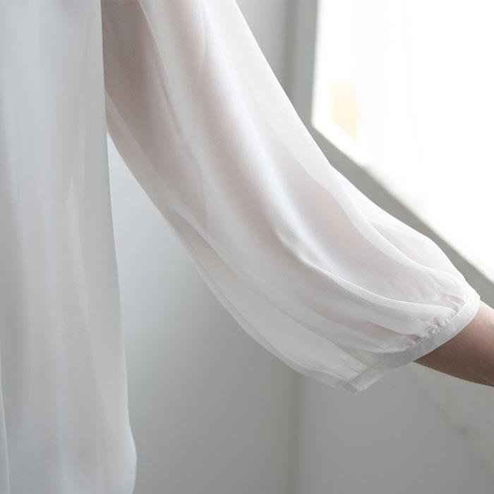 メール便可 入学式 服装 ママ フォーマル ブラウス バルーン袖 入学式 七分袖 クルーネック オケージョン セレモニー 2320SS0120, |  | 02