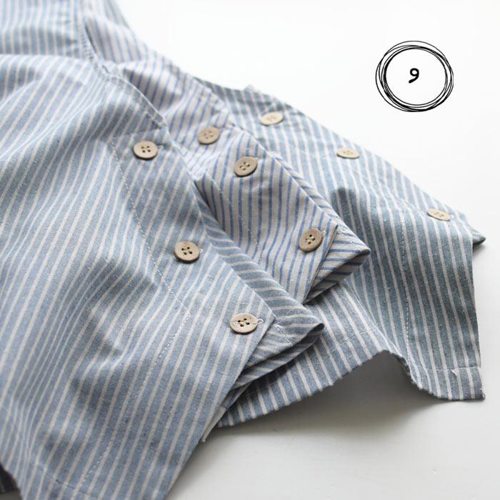 ノースリーブ ベスト ジレ ストライプ Co;ill Nine Coill Nine コイル