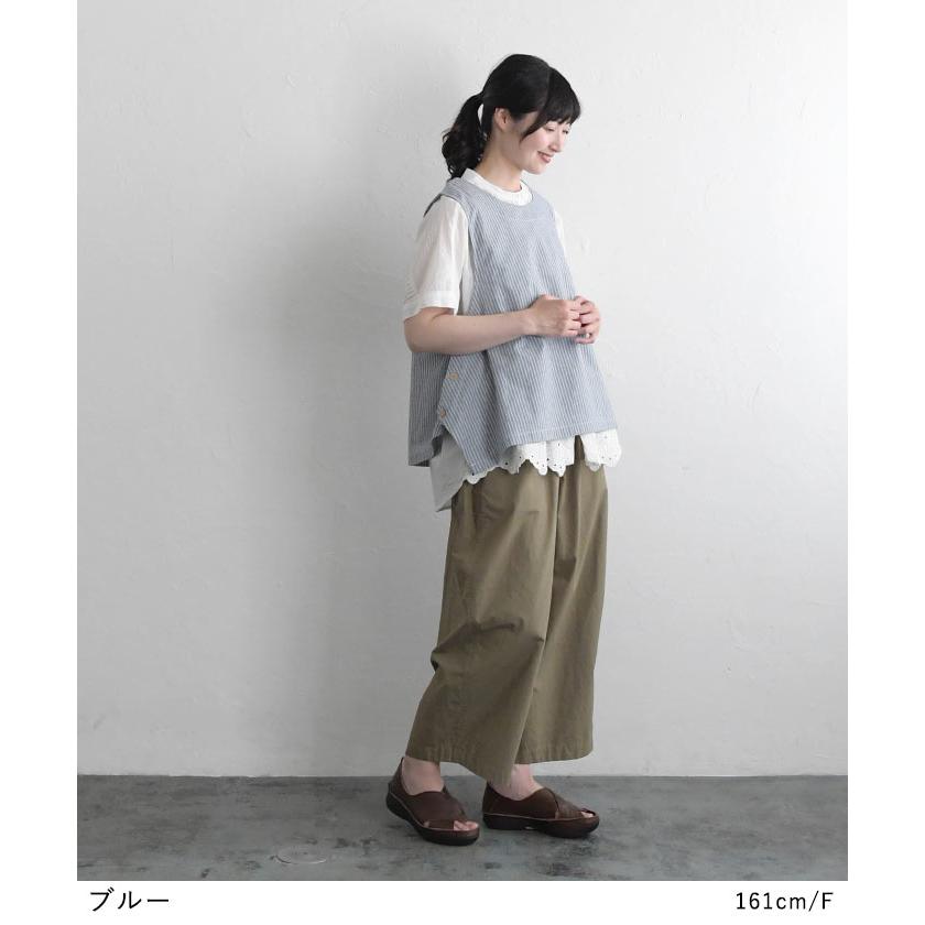 ノースリーブ ベスト ジレ ストライプ Co;ill Nine Coill Nine コイル