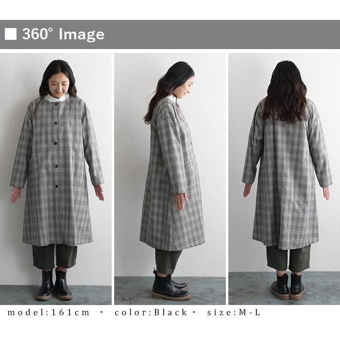 コートワンピース チェック ワンピースコート 綿混 秋 春 レディース X11 19aw00 Cof2358 Ecoloco 通販 Yahoo ショッピング