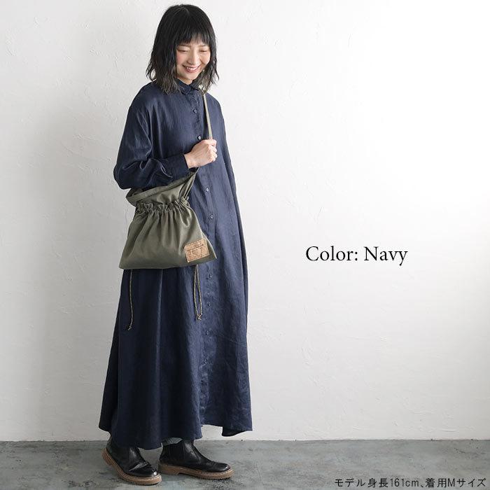 ワンピース ネイビー 麻100 74 Off