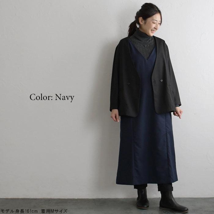 クーポンで半額 ワンピース D*g*y ノーカラー Vネック 長め丈 すっきり オケージョン 2220AW0120, 爆買 | D*g*y | 04