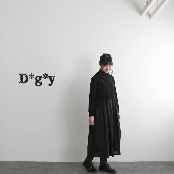 最大20％OFFクーポンあり ワンピース ロング レディース dgy ディージーワイ ギャザー インナー M〜3L エコロコ 2320SS0210, 爆買 | D*g*y | 10