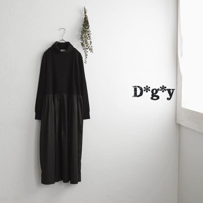 最大20％OFFクーポンあり ワンピース ロング レディース dgy ディージーワイ ギャザー インナー M〜3L エコロコ 2320SS0210, 爆買 | D*g*y | 02
