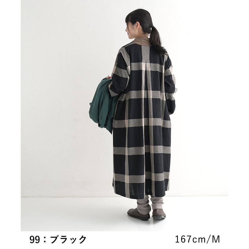 最大20％OFFクーポンあり D*g*y ショール付き コットン 大判チェック フレアワンピース 綿100％ 23AW0901, 爆買 | D*g*y | 09