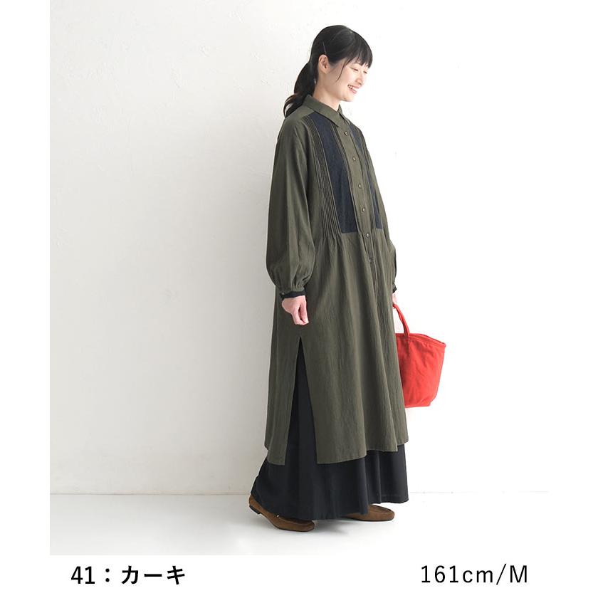 D*g*y 胸ピンタック レース切替 ワンピース 綿100％ 大きい