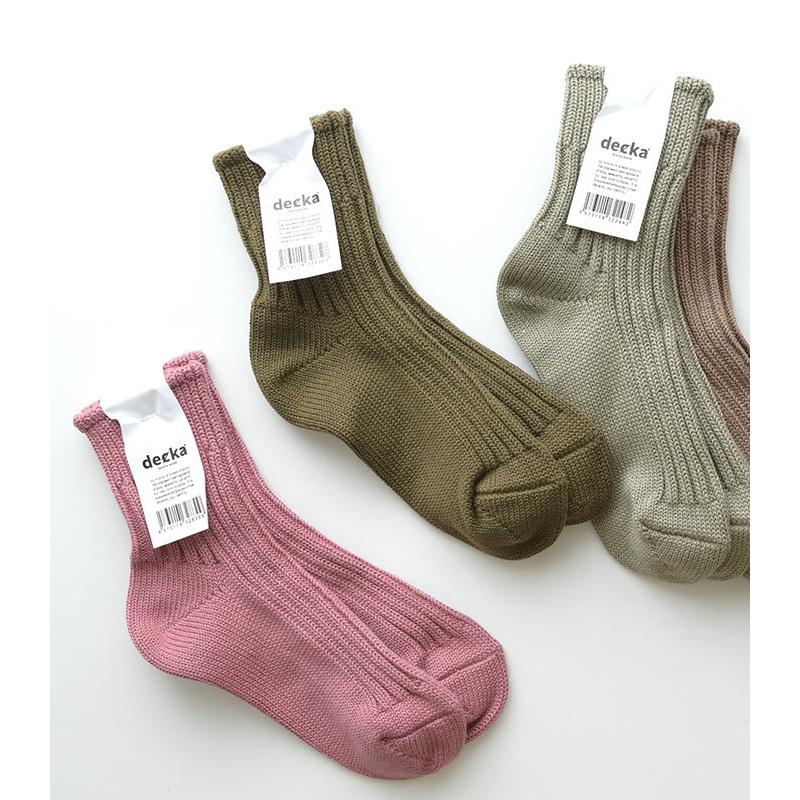 decka デカ ローゲージ 靴下 ソックス socks 日本製 綿 プレゼント おしゃれ リブ 2点までメール便可 国産 2120AW0827, エコロコ sel, j23,  c14, |  | 02