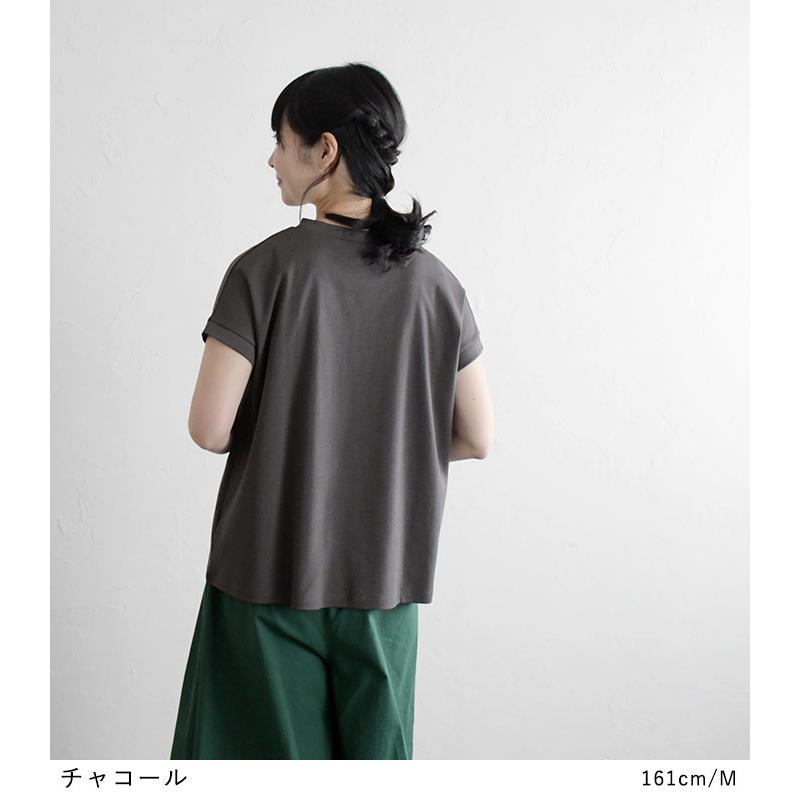 メール便可 Tシャツ カットソー プルオーバー 撥水 吸水 コットン オリジナル 春夏 レディース 2320SS0407 イージーケア｜ecoloco｜14