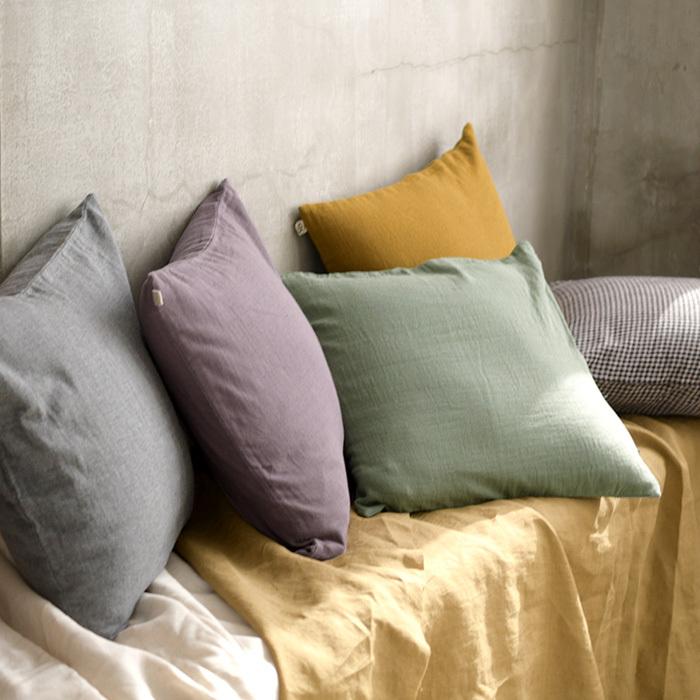 earth_eco_loco クッションカバー 45×45cm 20番手 ダブルガーゼ