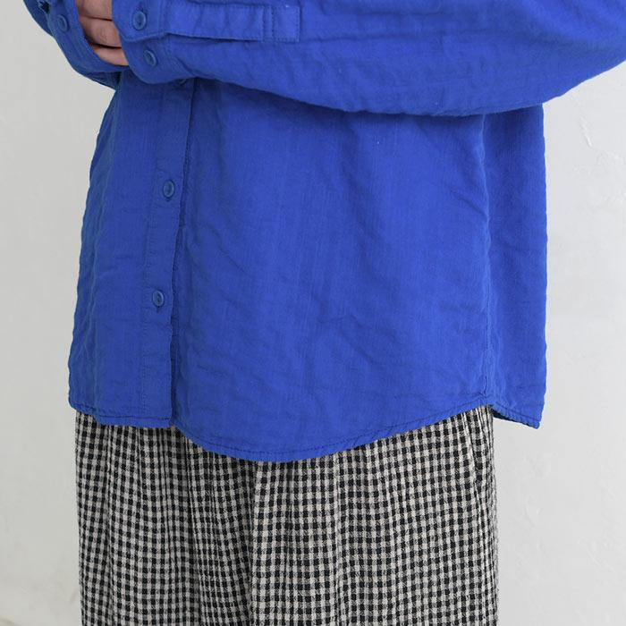 ノーカラー ラグランシャツ 40番手ダブルガーゼ 綿100％ Wガーゼ 秋 春 23AW0824, | earth_eco_loco | 22