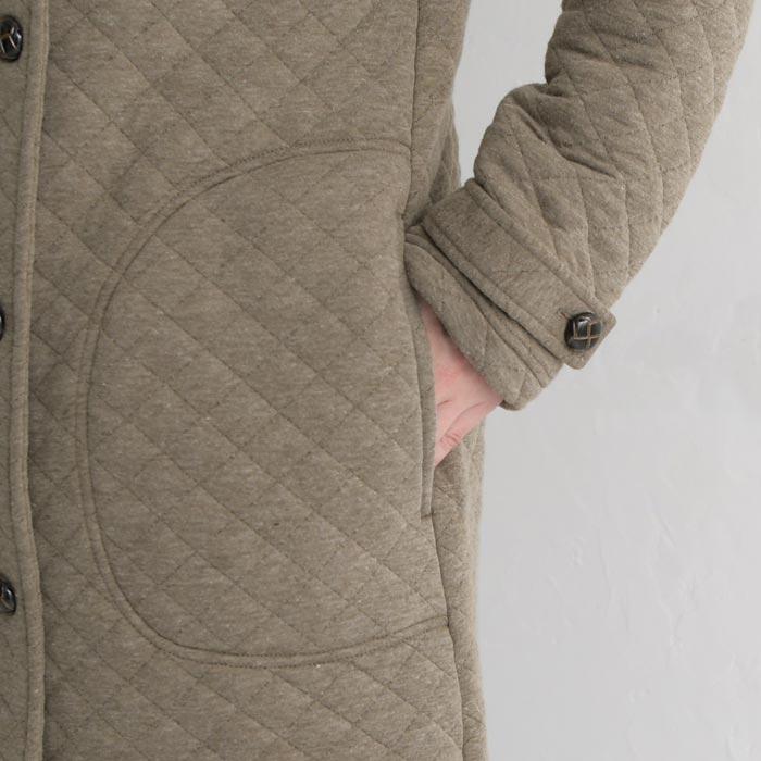 アウター コート ロング丈 レディース きれいめ キルティングコート ダブルボタン 大きいサイズ 25AW1010R, | earth_eco_loco | 23