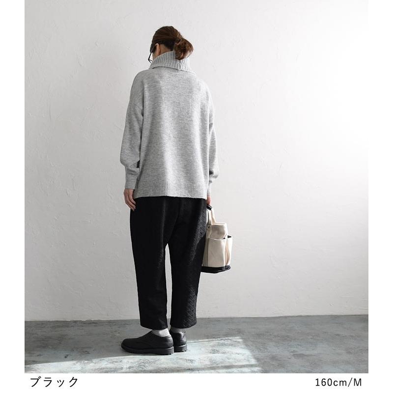 残り僅かセール パンツ ジャガード柄 9分丈 タックパンツ 送料無料 レディース 1920AW1129, |  | 10