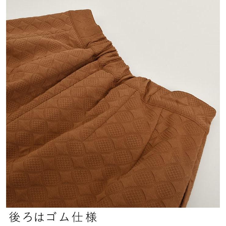 残り僅かセール パンツ ジャガード柄 9分丈 タックパンツ 送料無料 レディース 1920AW1129, |  | 12